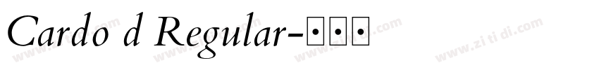 Cardo d Regular字体转换